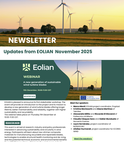 EOLIAN newsletter November 2025