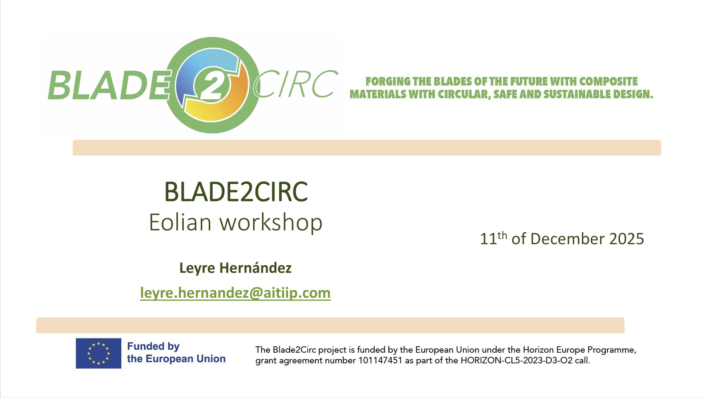 Introduction to BLADE2CIRC